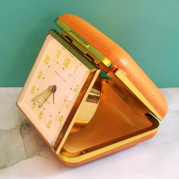 Phinney Walker Vintage Travel Alarm Clock Folding Case 1950s-1960s Retro - Picture 3 of 7